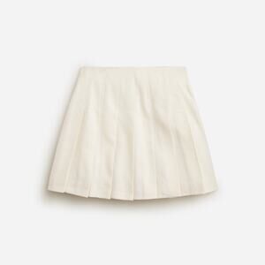 J.Crew 'Pleated' White Linen Mini Skirt Size 6